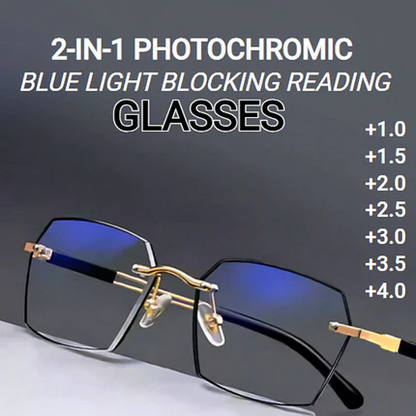 👓 🔥 ¡OFERTA RELÁMPAGO 50% OFF! Gafas de Lectura Sin Montura con Filtro Azul – Antifatiga, 2 Pares Incluidos 🔥