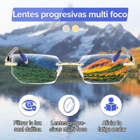 👓 🔥 ¡OFERTA RELÁMPAGO 50% OFF! Gafas de Lectura Sin Montura con Filtro Azul – Antifatiga, 2 Pares Incluidos 🔥