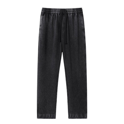 Men’s Acid-Wash Cotton Sweatpants – Relaxed Fit