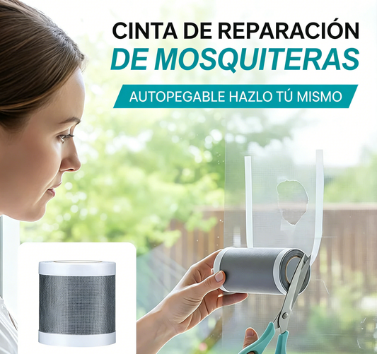 ⏰🔥Cinta Autoadhesiva para Reparar Mosquiteras – Solución Fácil y Rápida DIY para Ventanas y Puertas ✨🛠️