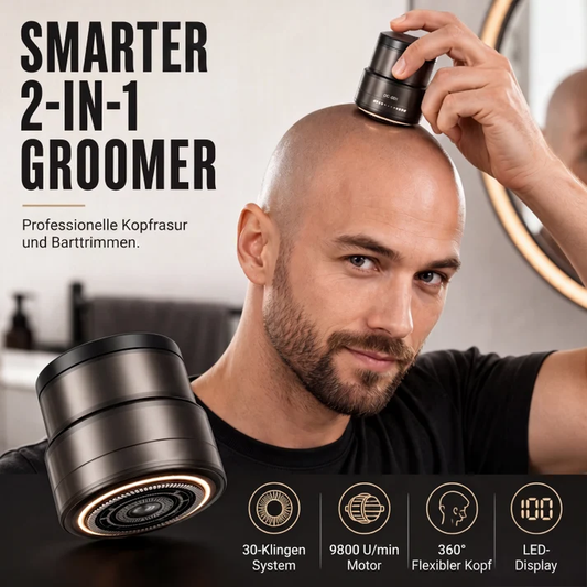 💈 50% OFF NOW! 🪒 2-in-1 Bald Head Shaver & Beard Trimmer – 30-Blade Precision, 360° Floating Head & Digital Display ✨