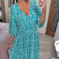 👗✨ Vestido Holgado con Cuello en V y Estampado – Comodidad y Estilo para un Look Casual y Elegante 🌸💖