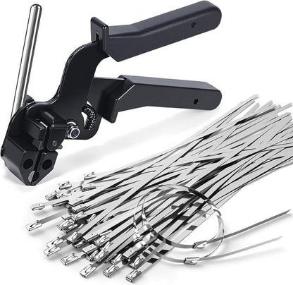 🔥 304 Stainless Steel Zip Tie Kit | 4X Stronger Than Plastic | 50% OFF Pro Tool!