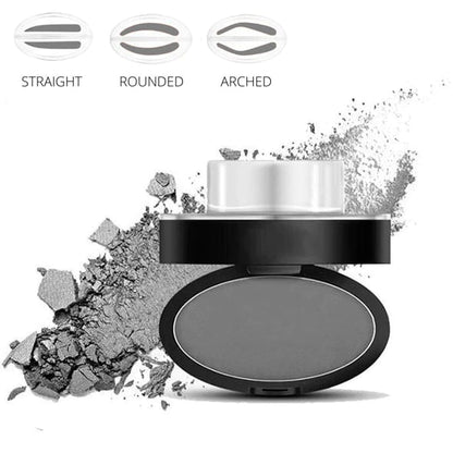 🖤50% OFF 2026 HOT SALE! 50K+ Sold Eyebrow Stamp Powder Kit with Applicator Brush, One Press Perfect Brow Stamp, Waterproof Long Lasting 24H Wear Eyebrow Makeup for Lazy Daily Salon-Like Brows