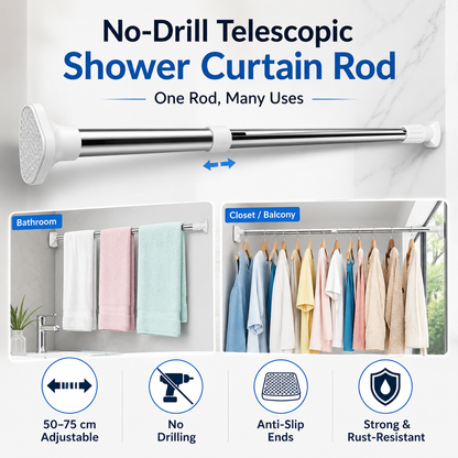 🧺 Save 50%! 👔 Telescopic Clothing Rod – Extendable & space-saving ✨