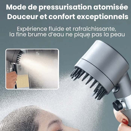🏆Cabezal de ducha de lujo para cuidado y masaje de la piel: 3 modos de rociado con tecnología de ahorro de agua para una experiencia de ducha rejuvenecedora 💎🌊
