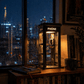 📞 LIMITED-TIME 50% OFF! ✨ Vintage Phone Booth Ambient Lamp – Warm Glow, Graffiti Art, Unique Decor 🎁