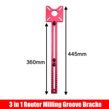 ⏳Limited-time 50% off💥3-in-1 Router Milling Groove Bracket – Adjustable, Inch/cm Scales, Modular Design 🛠️