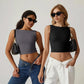 💖High Neck Slim Fit Crop Tank Shirt Y2k Tops
