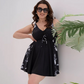 👙 LIMITED-TIME 50% OFF! 💥 Women's Printed Sleeveless V-Neck Swimdress – Built-in Shorts, Flattering Fit, Quick Dry ✨
