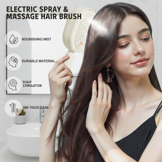 📢📢50 % DE DESCUENTO💆 ✨ Cepillo eléctrico 2 en 1 con pulverizador y masajeador