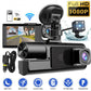 Record Every Angle Instantly! No-Blind Triple-Cam HD Dashcam