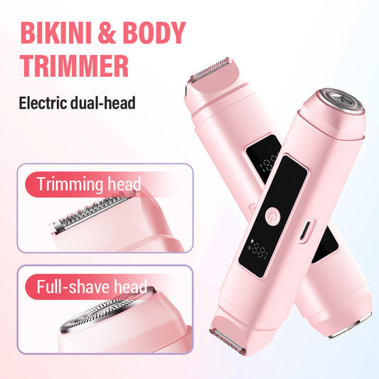 Recortadora eléctrica de doble cabezal para bikini y cuerpo