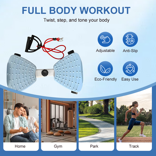 🔥 50% OFF NOW! Compact Cardio Twisting Stepper Machine – Dual-Action, Full Body Workout with Resistance Bands ✨💪