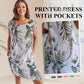 🎉 LIMITED TIME 50% OFF! 👗 Printed Short Sleeve Dress – Effortless Spring Bloom 🌸