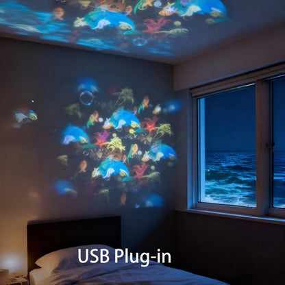 🌟 ¡OFERTA POR TIEMPO LIMITADO 50% DE DESCUENTO! 🌀 Proyector de Luz LED Giratoria – Crea un Océano Dinámico en tu Hogar, Relajación y Calma al Instante 🌊