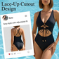 Monokini de playa con cordón delantero y recortes 👙✨ Muestra tu encanto