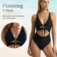 Monokini de playa con cordón delantero y recortes 👙✨ Muestra tu encanto