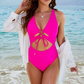 Monokini de playa con cordón delantero y recortes 👙✨ Muestra tu encanto