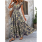 🎁Nueva llegada 50%💥de descuento para mujer vestido largo con escote en V con estampado floral y smock