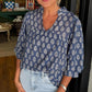 Top informal y holgado con estampado para mujer