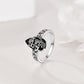 💍60% OFF NOW! 🌿 Vintage Floral Vine Ring – Black Teardrop Gem, Sparkling Accents & Openwork Band ✨