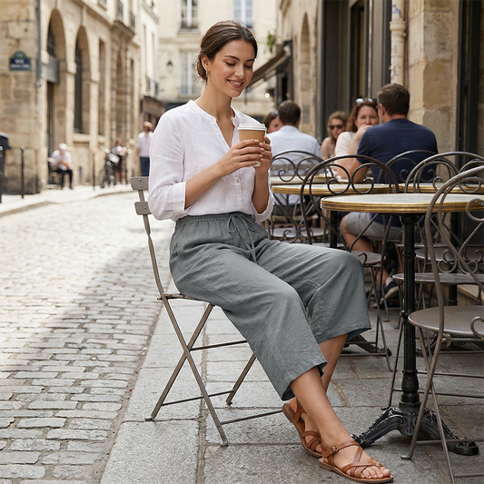 📢📢¡50% DE DESCUENTO! ⏰Pantalones Capri Casuales para Mujer con Cintura Elástica y Cordón