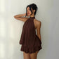🎉 2026 Sale — Over 15,000 Sold! 💃 Women's Flowy Halter Drop-Waist Mini Dress – Backless & Stunning ✨