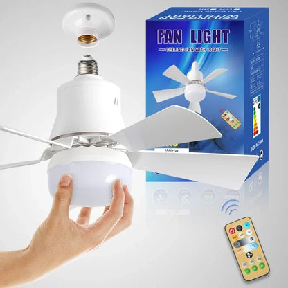 ⏰🔥 ¡50% DE DESCUENTO POR TIEMPO LIMITADO! 🌬️ Ventilador de Techo 2 en 1 – Portátil, Con Luz y Control Remoto para Máxima Comodidad ✨💡