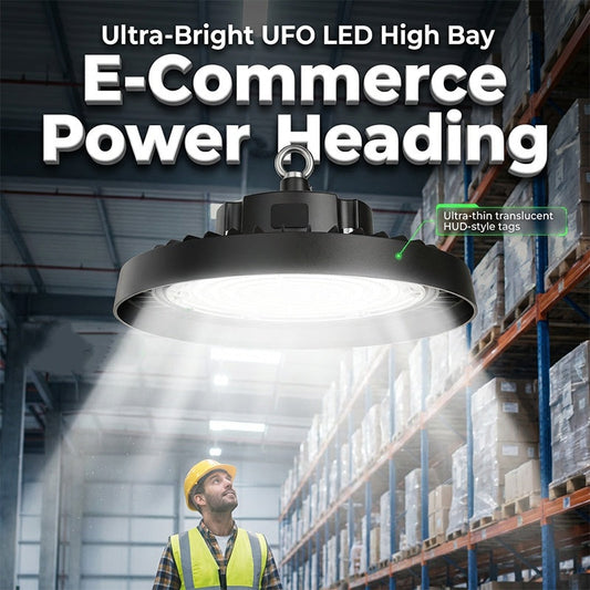 ⏳Time-Limited Special⏰UFO LED High Bay Light – 100W, 160lm/W, 220V, for Industrial, Warehouse & Large Spaces 🏭✨