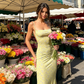 Vestido de verano sin espalda, estampado floral y tirantes tipo espagueti