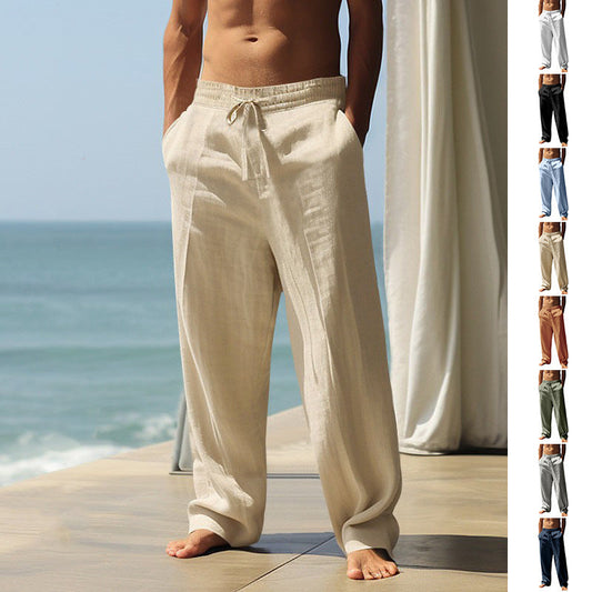 🥳REBAJA DE VERANO🥳 💞¡50K+ VENDIDOS! 💥¡50% DE DESCUENTO! 🔥Pantalones Casuales con Cordón y Bolsillos para Hombre