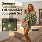 📢📢¡50% DESCUENTO! ⏰Conjunto Jumpsuit Bohemio con Estampado y Hombros Descubiertos