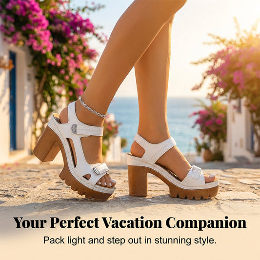 🌼 ¡OFERTA POR TIEMPO LIMITADO 50% DE DESCUENTO! ✨Sandalias de Plataforma para Mujer de Verano con Velcro Ajustable y Suela Antiderrapante