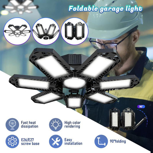 ⏰ ¡Oferta Limitada 61% OFF! 💥Lámpara LED Brillante para Garaje con Paneles Deformables