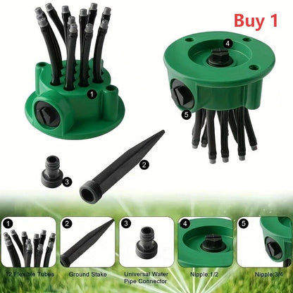 💦 ¡OFERTA POR TIEMPO LIMITADO 50% DE DESCUENTO! 🌿 Aspersor de Jardín de Precisión 360° – Riego Multidireccional, Patrones Personalizables, Cobertura Amplia y Suave ✨