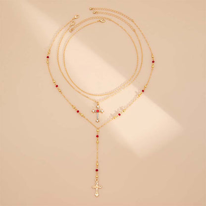 🌸Ahora💫con 50% de descuento en los collares de cruces de oro para mujeres