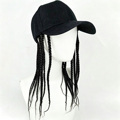 Gorra de béisbol con trenzas integradas