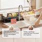 Escurridor de fregadero multifuncional para organización de cocina