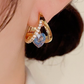 🔥Nuevo Llegado 2026 y Oferta Caliente🔥 Aretes colgantes (dangle) de aro en forma de V y corazón, elegantes