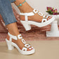 👠 ¡OFERTA DE LANZAMIENTO 2026 50% DE DESCUENTO! ⭐ Sandalias de Tacón Grueso de Mujer con Tira en T – Tira Trasera Elástica, Plataforma y Punta Abierta ✨