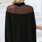 👚 ¡OFERTA POR TIEMPO LIMITADO 50% DE DESCUENTO! 🦇 Blusa Casual de Mujer de Cuello Alto con Mangas Murciélago – Transparente, Transpirable, Estilo Holgado y Versátil ✨
