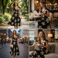 👗Vestido🌺 informal femenino con escote en V y volantes