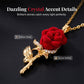 🌹 ¡50% DE DESCUENTO AHORA! 💎 Elegante collar colgante de rosa roja – Diseño delicado, hipoalergénico y perfecto para la elegancia diaria o regalos ✨