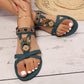 👡 ¡OFERTA DE VERANO 50% DE DESCUENTO! 🌸 Sandalias Planas Transpirables de Punta Redonda para Mujer – Ajuste Seguro, Plantilla Acolchada, Detalles Bohemios y Cuero Sintético ✨