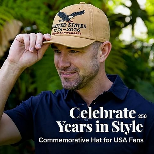 Gorra de algodón lavado vintage del 250 aniversario