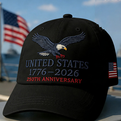 Gorra de algodón lavado vintage del 250 aniversario