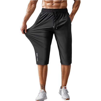 🩳 ¡TIEMPO LIMITADO 50% DE DESCUENTO! 💨 Pantalones deportivos capri de secado rápido para hombre – Elásticos con bolsillos con cremallera, versátiles 🏃 ♂️