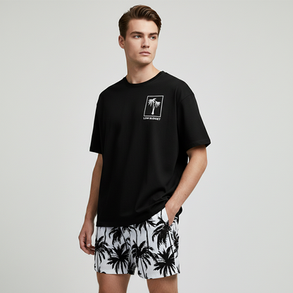 📢📢¡40% DE DESCUENTO! ⏰Set de camiseta y pantalones cortos de dos piezas con estampado masculino