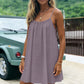 Vestido mini de tirantes tipo espagueti, sin espalda, para verano
